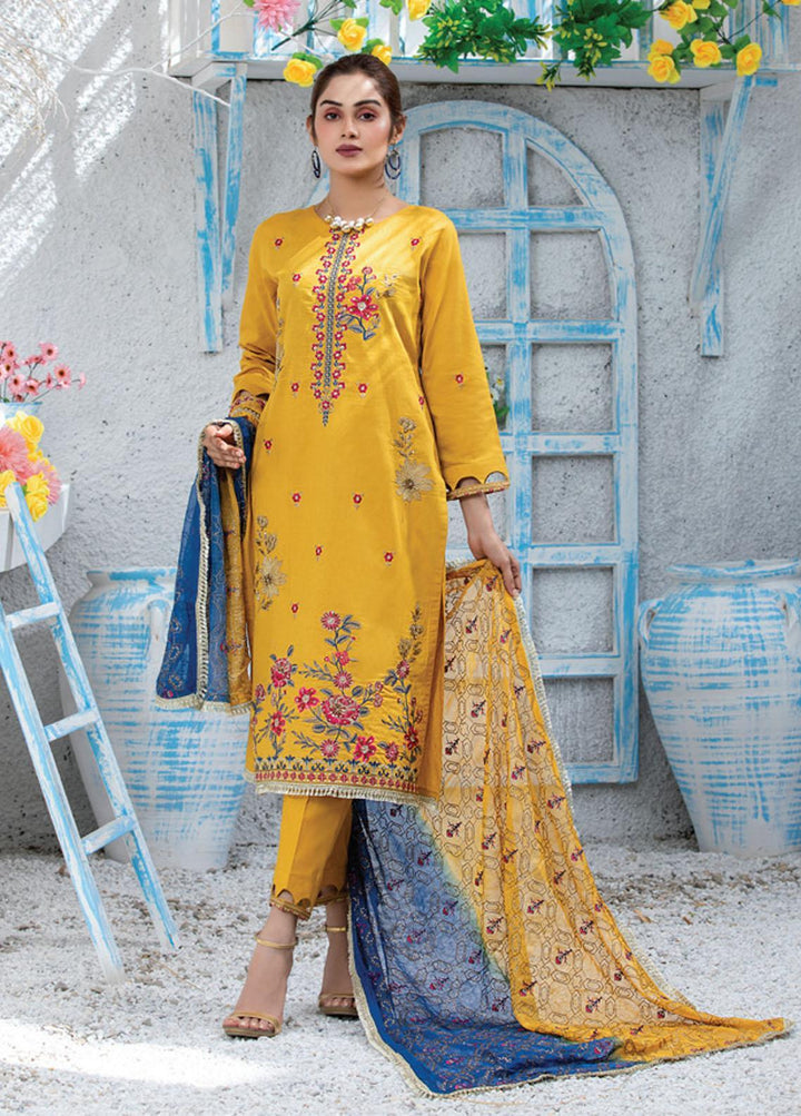 Soire By MTF Embroidered Cambric Suits Unstitched 3 Piece MTF21S 7 - Winter Collection