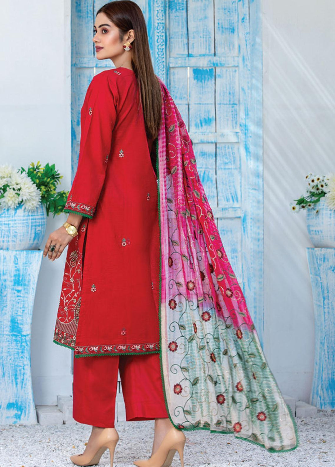 Soire By MTF Embroidered Cambric Suits Unstitched 3 Piece MTF21S 8 - Winter Collection