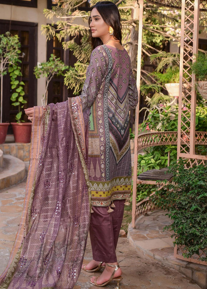 MTF Nagina Embroidered Lawn Suit Unstitched 3 Piece MTF22NE 04 - Summer Collection