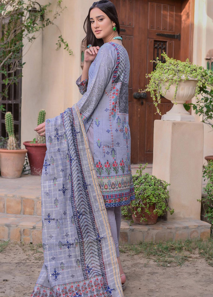 MTF Nagina Embroidered Lawn Suit Unstitched 3 Piece MTF22NE 05 - Summer Collection