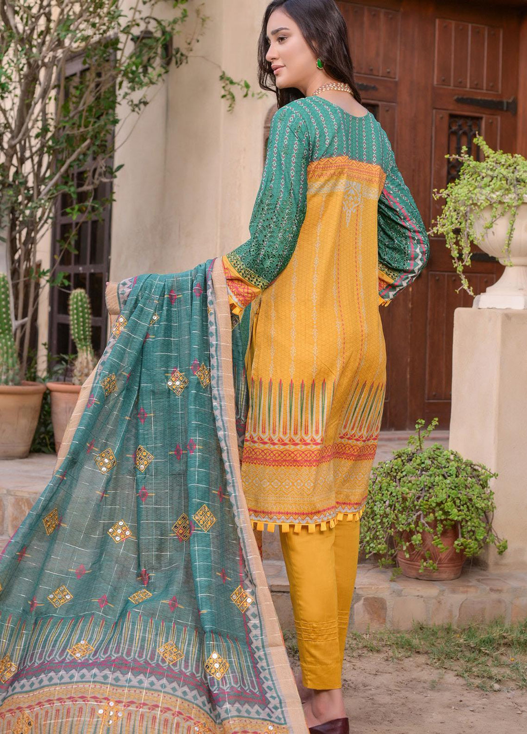 MTF Nagina Embroidered Lawn Suit Unstitched 3 Piece MTF22NE 06 - Summer Collection