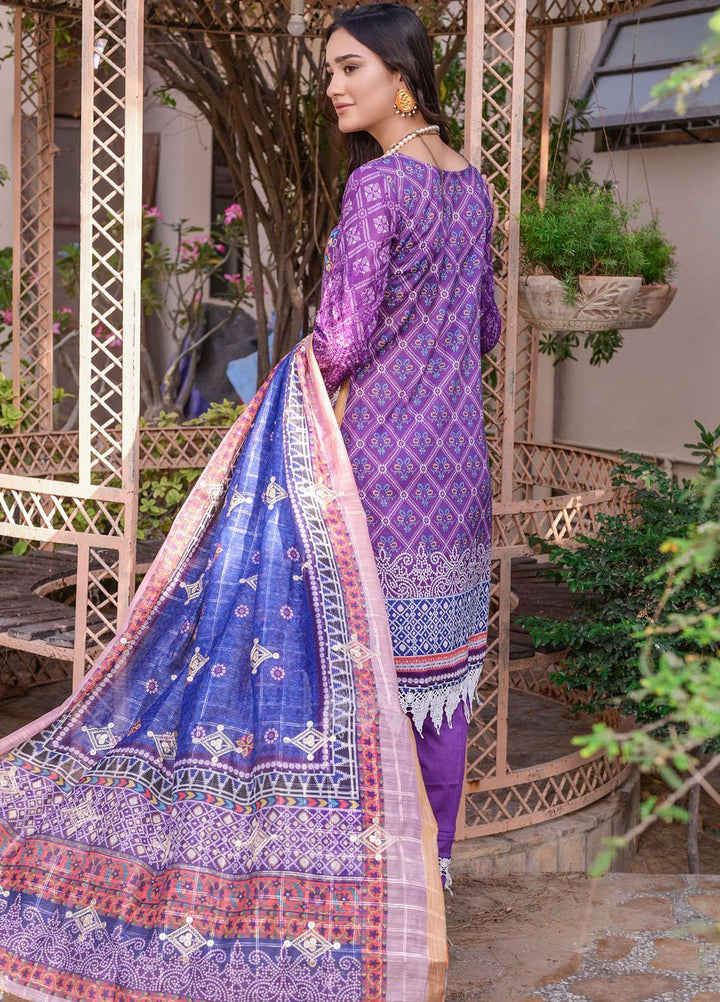 MTF Nagina Embroidered Lawn Suit Unstitched 3 Piece MTF22NE 07 - Summer Collection