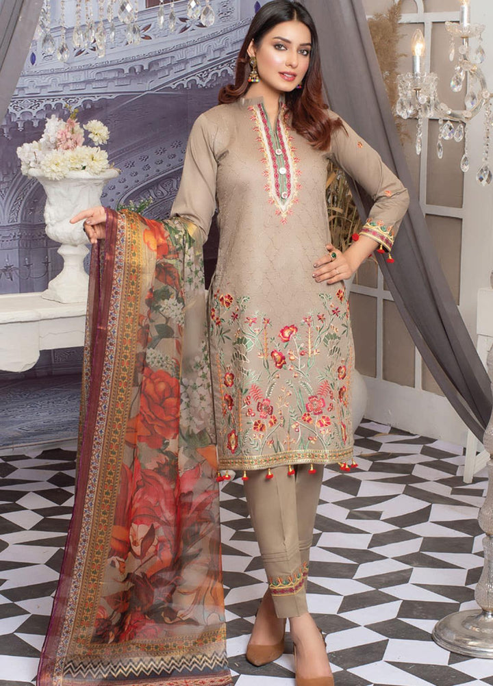 MTF Embroidered Lawn Suits Unstitched 3 Piece MTF21NR MTF-01 - Summer Collection
