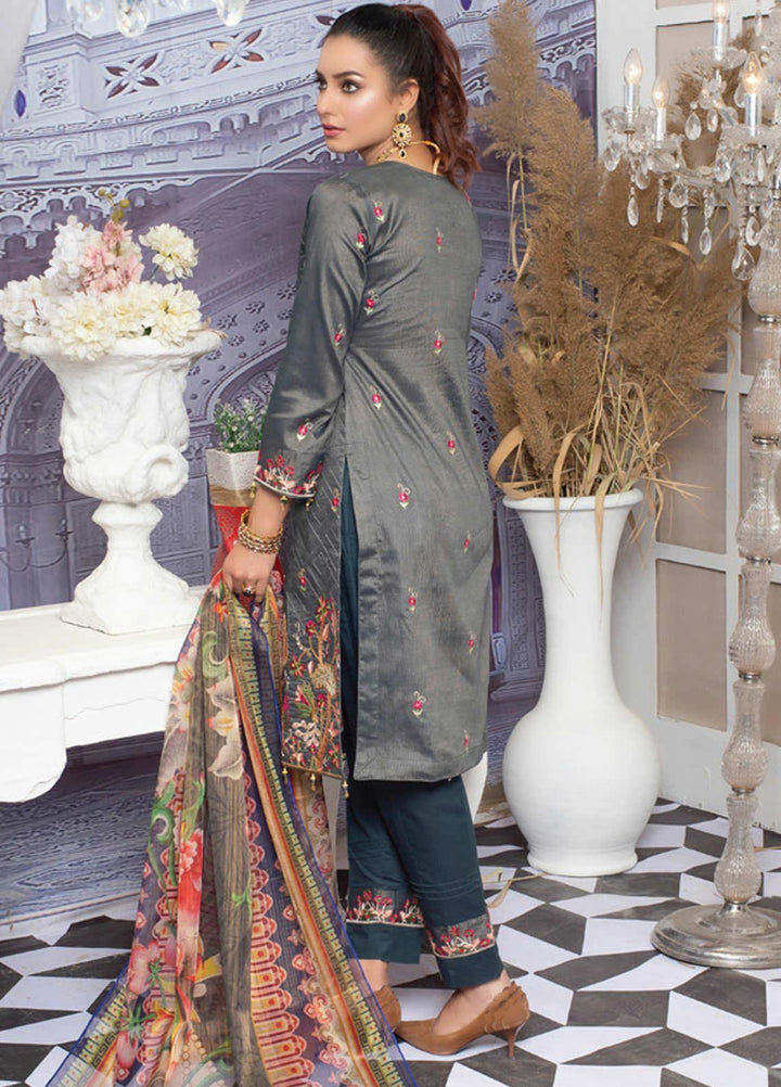 MTF Embroidered Lawn Suits Unstitched 3 Piece MTF21NR MTF-04 - Summer Collection