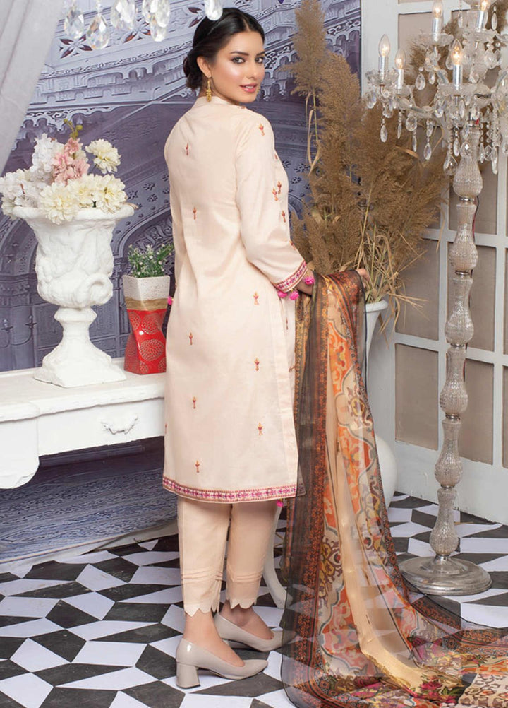 MTF Embroidered Lawn Suits Unstitched 3 Piece MTF21NR MTF-05 - Summer Collection