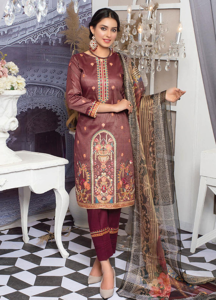 MTF Embroidered Lawn Suits Unstitched 3 Piece MTF21NR MTF-06 - Summer Collection