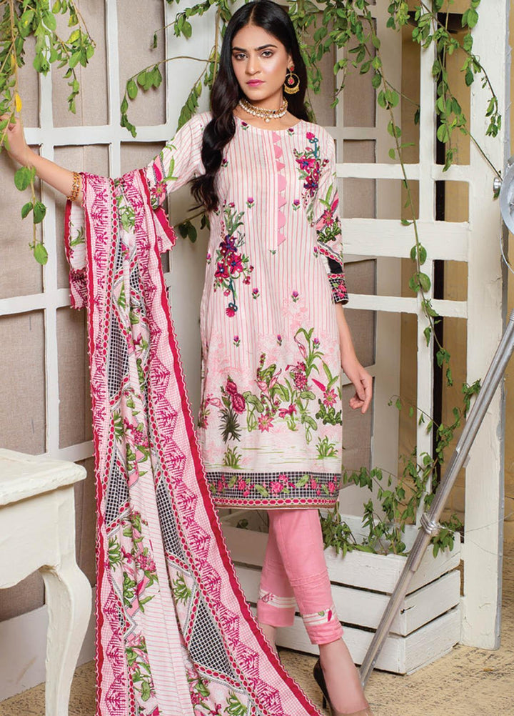 MTF Embroidered Lawn Suits Unstitched 3 Piece MTF21EL MTF-1-A - Summer Collection
