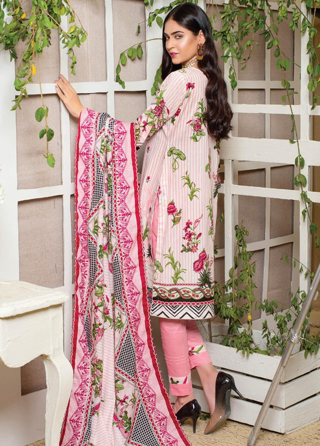 MTF Embroidered Lawn Suits Unstitched 3 Piece MTF21EL MTF-1-A - Summer Collection