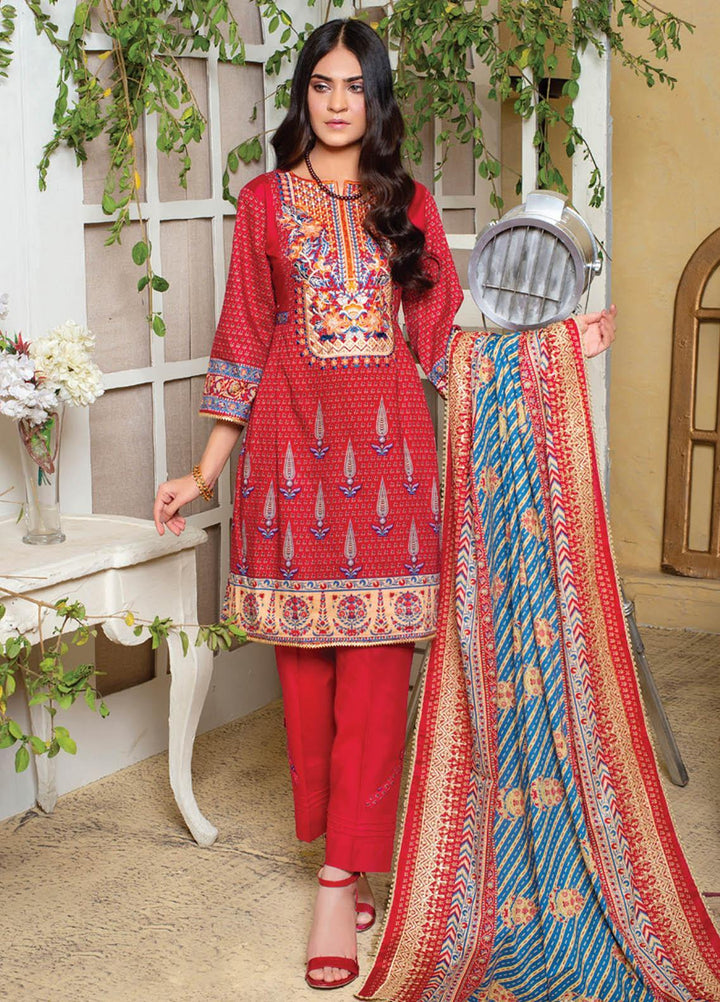 MTF Embroidered Lawn Suits Unstitched 3 Piece MTF21EL MTF-2-A - Summer Collection