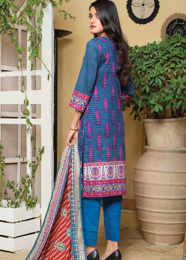 MTF Embroidered Lawn Suits Unstitched 3 Piece MTF21EL MTF-2-B - Summer Collection