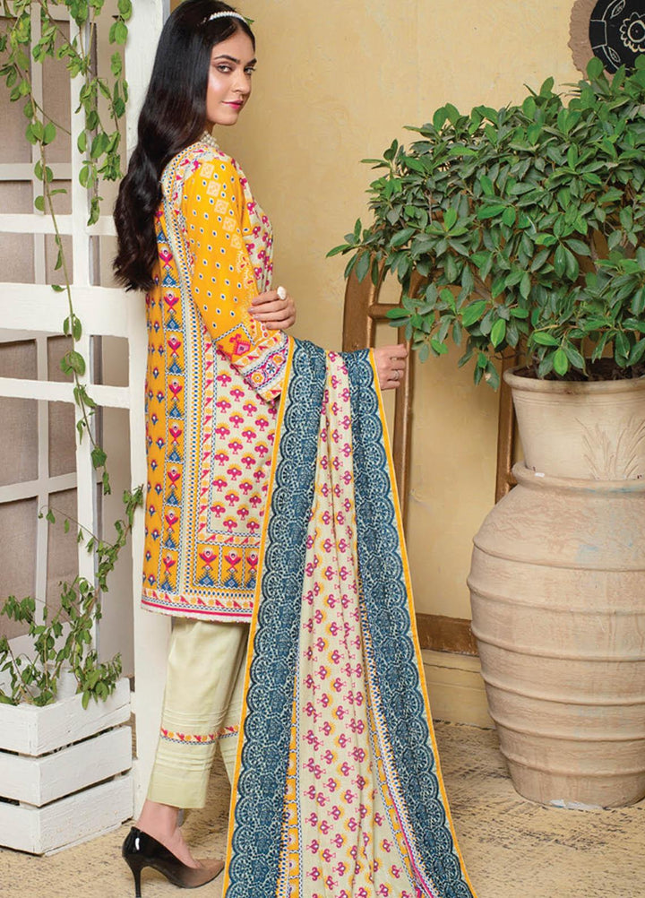 MTF Embroidered Lawn Suits Unstitched 3 Piece MTF21EL MTF-5-A - Summer Collection