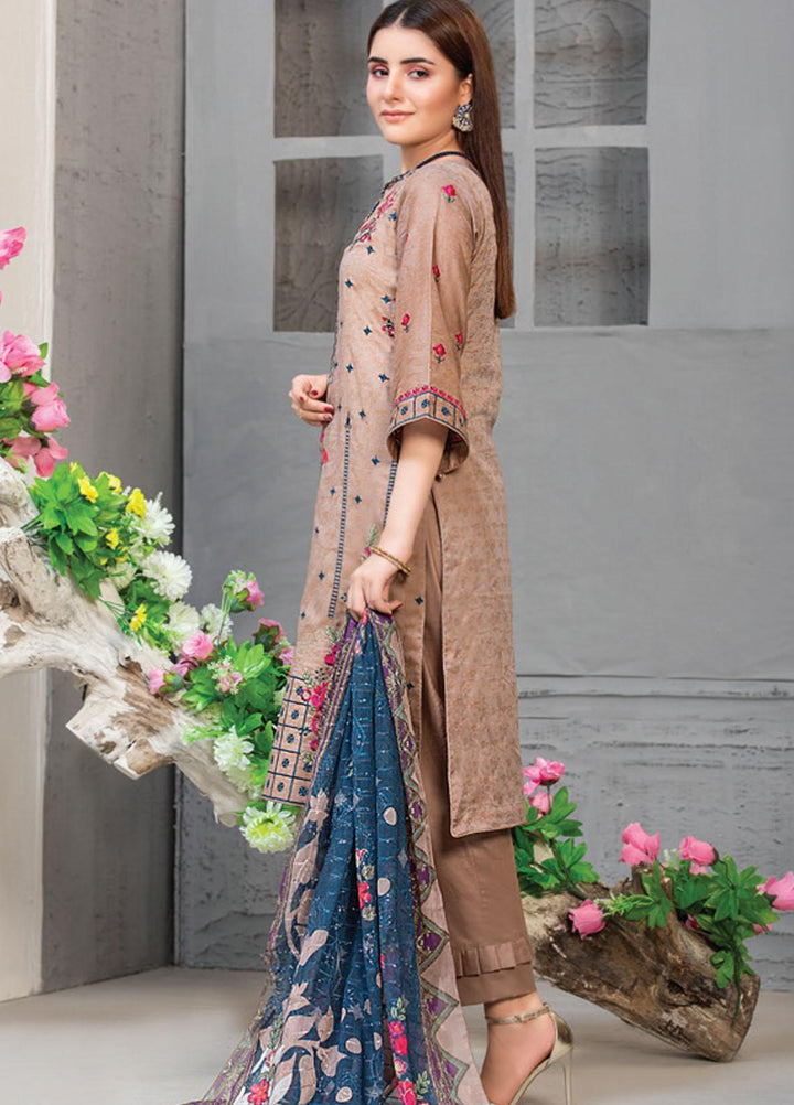 MTF Embroidered Jacquard Suits Unstitched 3 Piece MTF21TT D-02 - Summer Collection