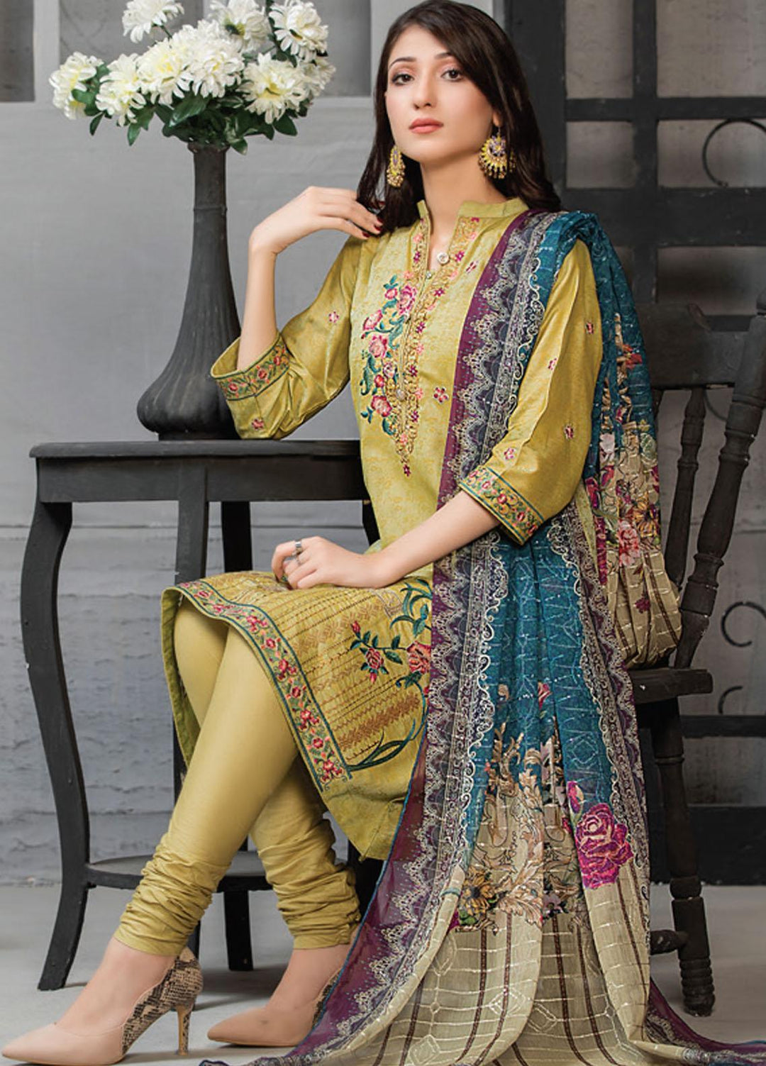 MTF Embroidered Jacquard Suits Unstitched 3 Piece MTF21TT D-04 - Summer Collection