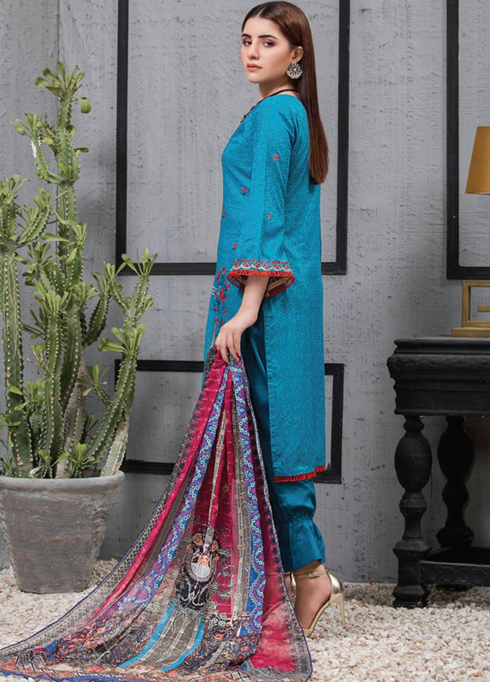 MTF Embroidered Jacquard Suits Unstitched 3 Piece MTF21TT D-07 - Summer Collection