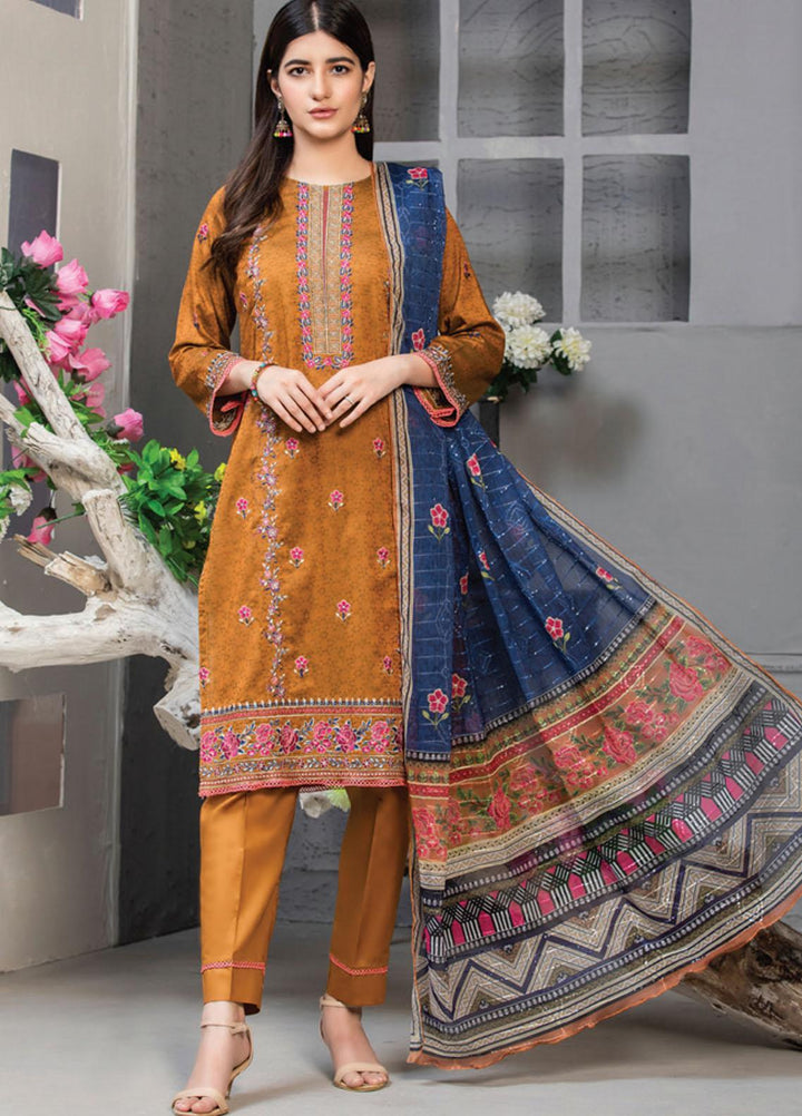 MTF Embroidered Jacquard Suits Unstitched 3 Piece MTF21TT D-09 - Summer Collection