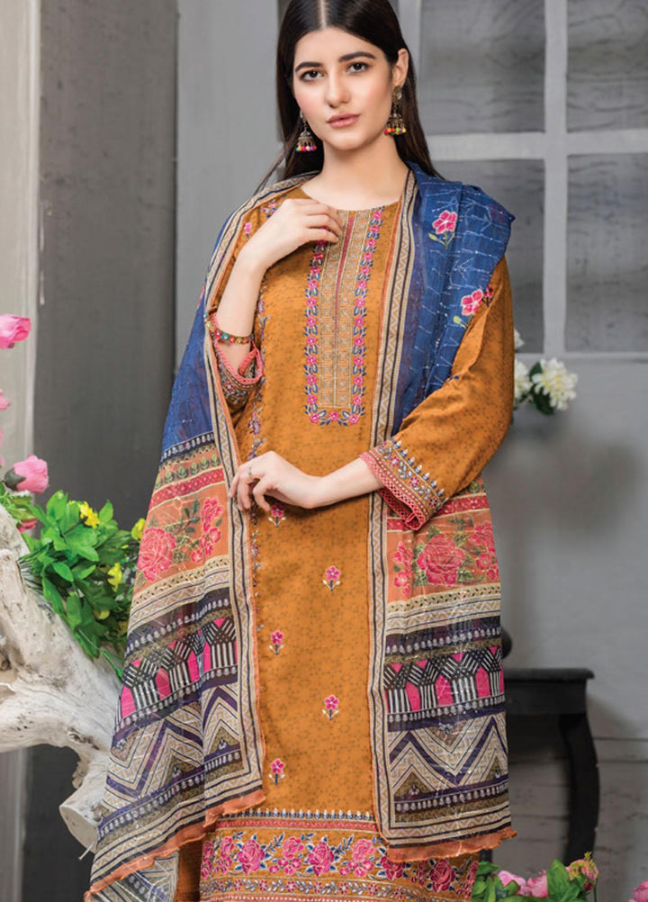 MTF Embroidered Jacquard Suits Unstitched 3 Piece MTF21TT D-09 - Summer Collection