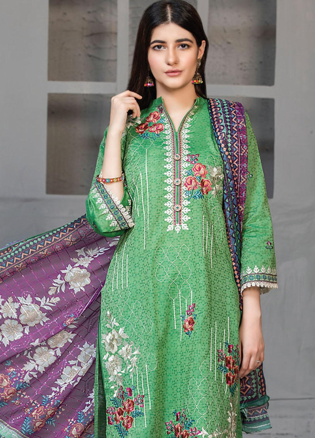 MTF Embroidered Jacquard Suits Unstitched 3 Piece MTF21TT D-10 - Summer Collection