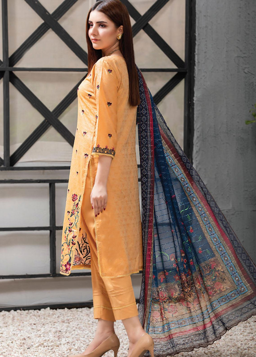 MTF Embroidered Jacquard Suits Unstitched 3 Piece MTF21TT D-11 - Summer Collection
