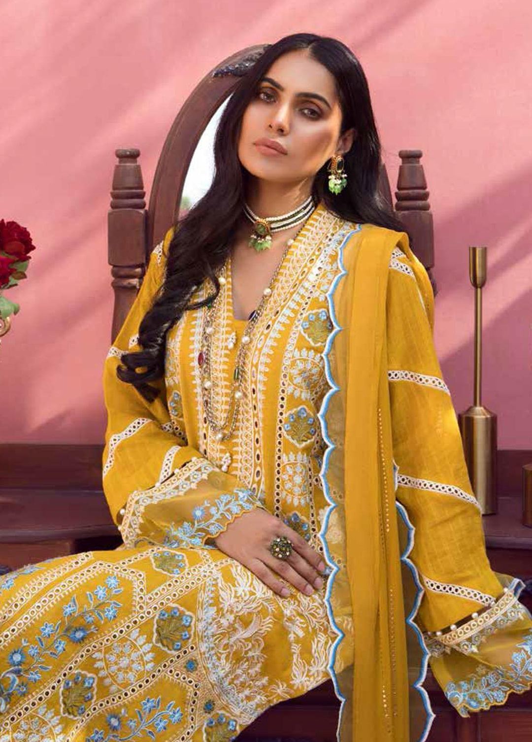 Mukesh By Al Zohaib Embroidered Lawn Suits Unstitched 3 Piece AZ23M A-02 ZEENAT - Summer Collection