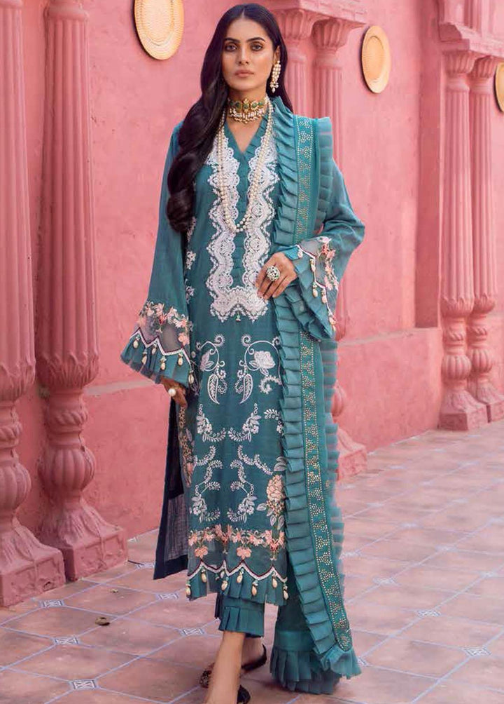 Mukesh By Al Zohaib Embroidered Lawn Suits Unstitched 3 Piece AZ23M A-03 MUMTAZ - Summer Collection