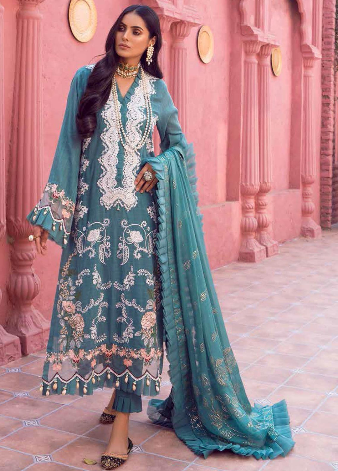 Mukesh By Al Zohaib Embroidered Lawn Suits Unstitched 3 Piece AZ23M A-03 MUMTAZ - Summer Collection