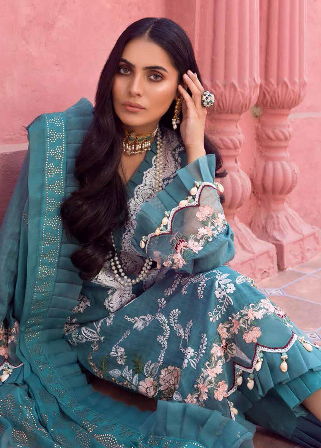 Mukesh By Al Zohaib Embroidered Lawn Suits Unstitched 3 Piece AZ23M A-03 MUMTAZ - Summer Collection