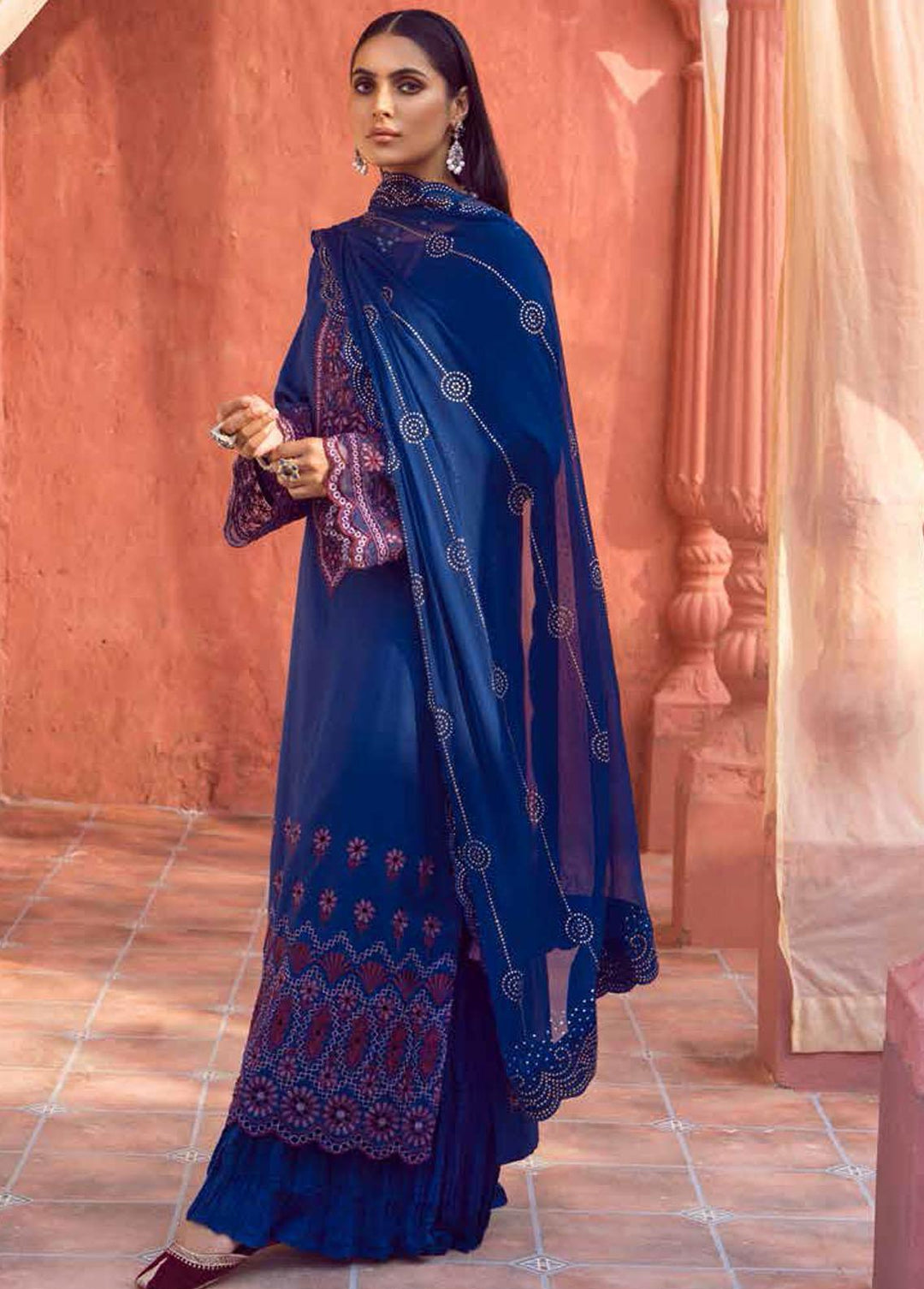 Mukesh By Al Zohaib Embroidered Lawn Suits Unstitched 3 Piece AZ23M A-05 DIWANJI - Summer Collection