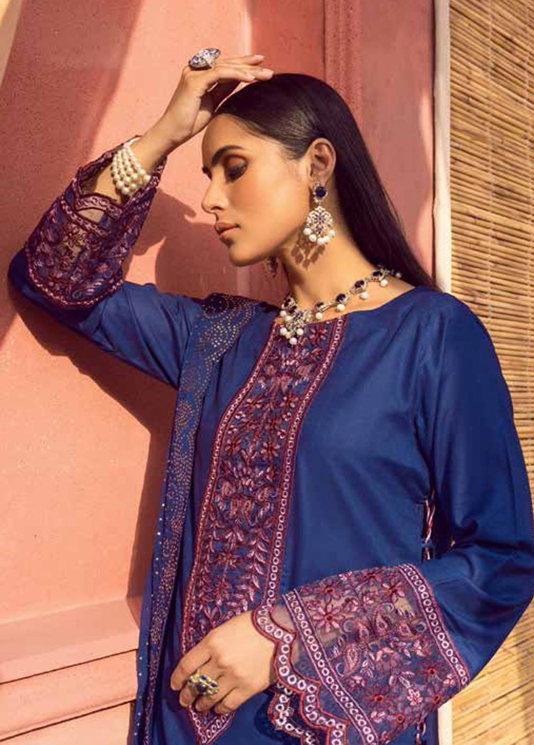 Mukesh By Al Zohaib Embroidered Lawn Suits Unstitched 3 Piece AZ23M A-05 DIWANJI - Summer Collection