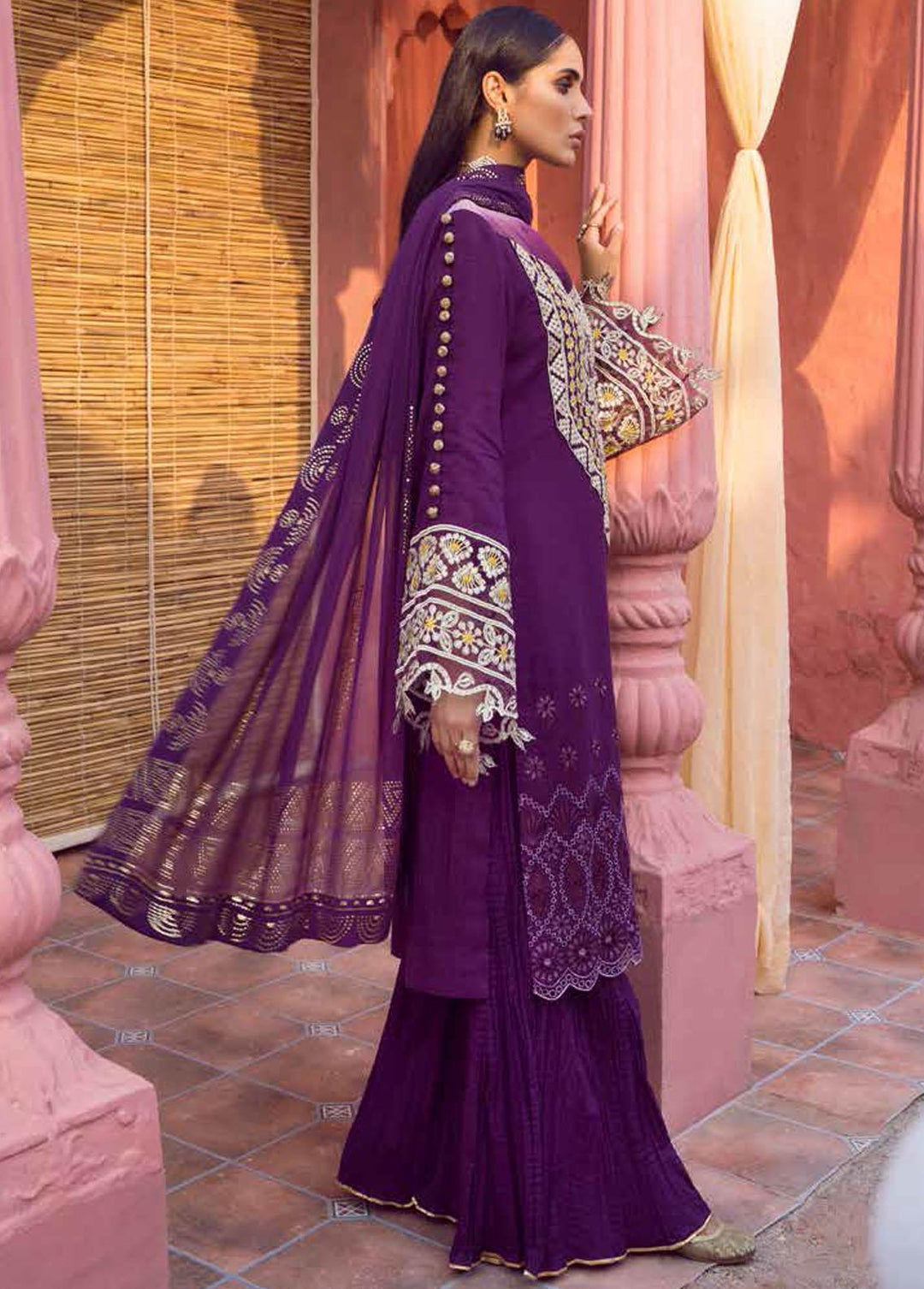 Mukesh By Al Zohaib Embroidered Lawn Suits Unstitched 3 Piece AZ23M A-07 SAHAR - Summer Collection