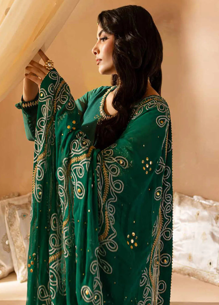 Mukeshkari By Nureh Embroidered Chiffon Suit Unstitched 4 Piece NU24MK MK-01 - Formal Collection