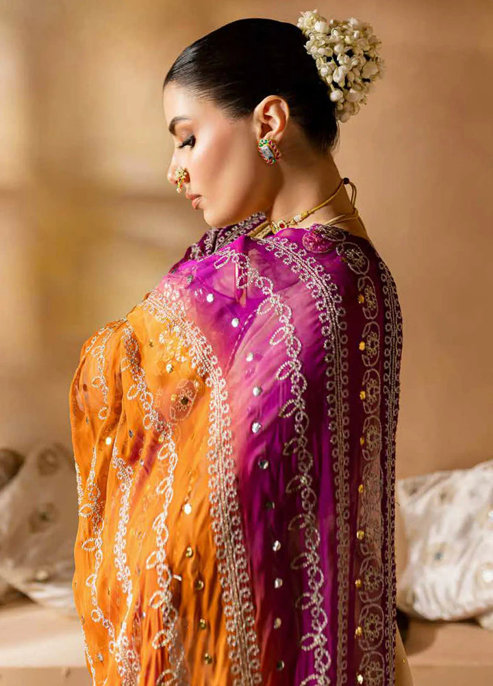 Mukeshkari By Nureh Embroidered Chiffon Suit Unstitched 4 Piece NU24MK MK-02 - Formal Collection