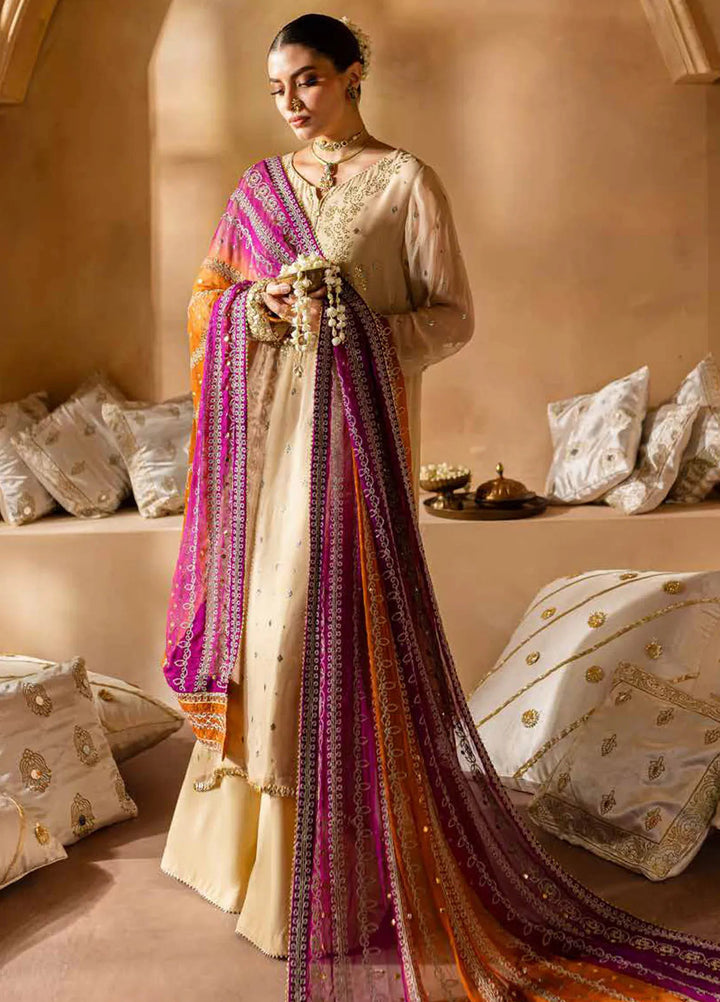 Mukeshkari By Nureh Embroidered Chiffon Suit Unstitched 4 Piece NU24MK MK-02 - Formal Collection