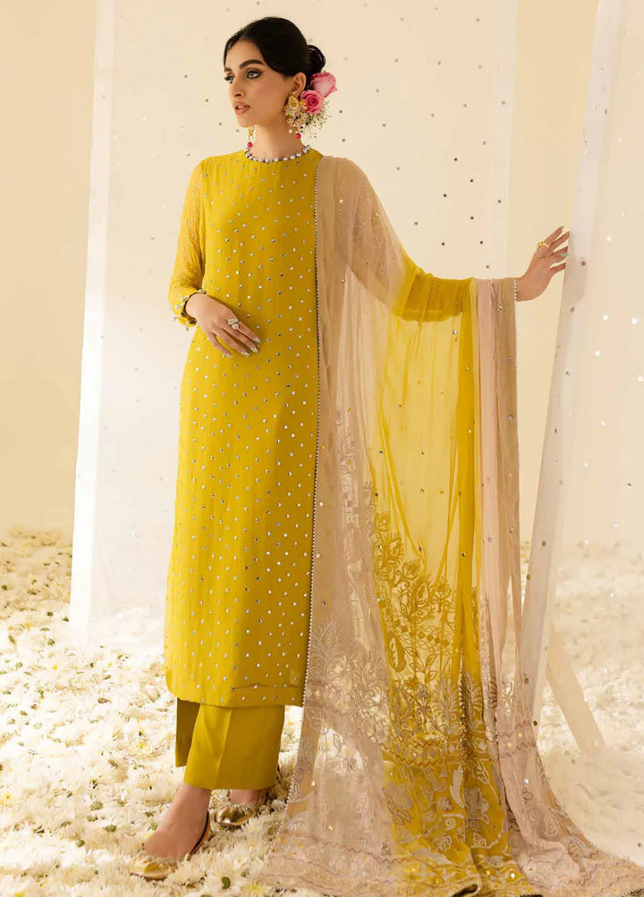 Mukeshkari by Nureh Embroidered Chiffon Suit Unstitched 4 Piece NU25MC MK-08 - Formals Collection