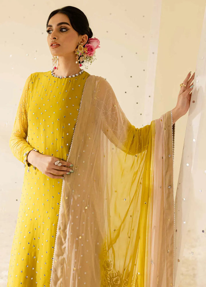 Mukeshkari by Nureh Embroidered Chiffon Suit Unstitched 4 Piece NU25MC MK-08 - Formals Collection