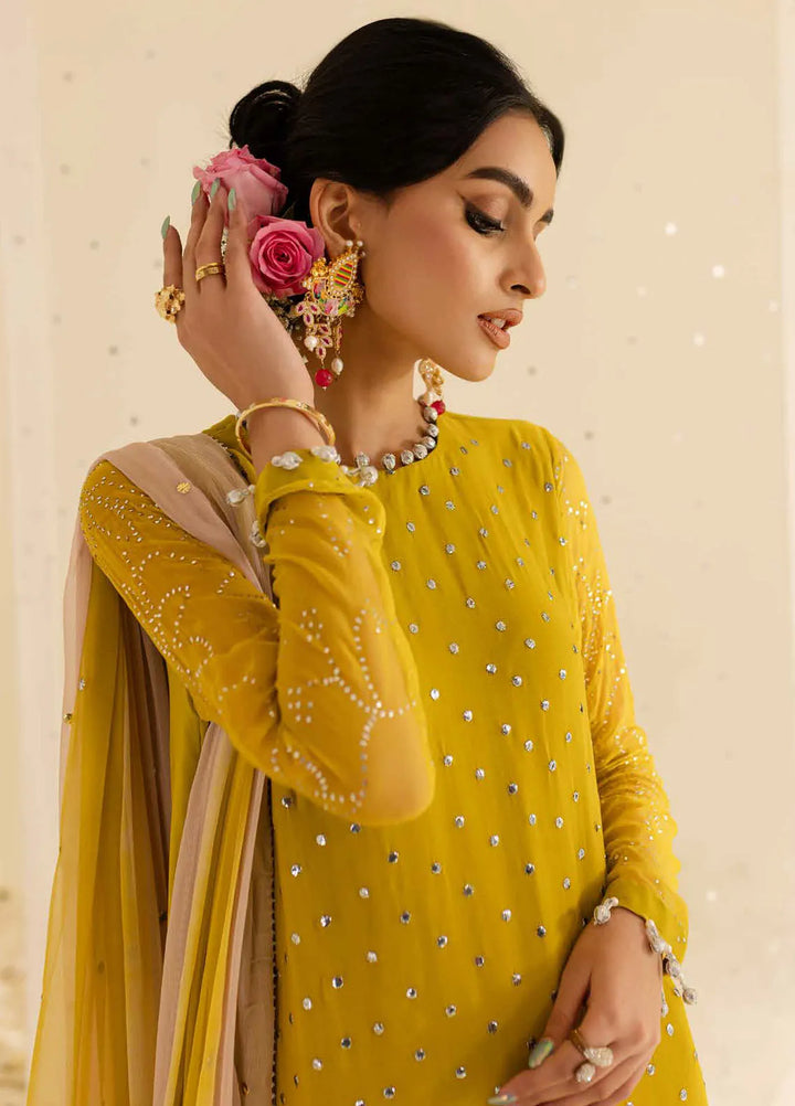 Mukeshkari by Nureh Embroidered Chiffon Suit Unstitched 4 Piece NU25MC MK-08 - Formals Collection