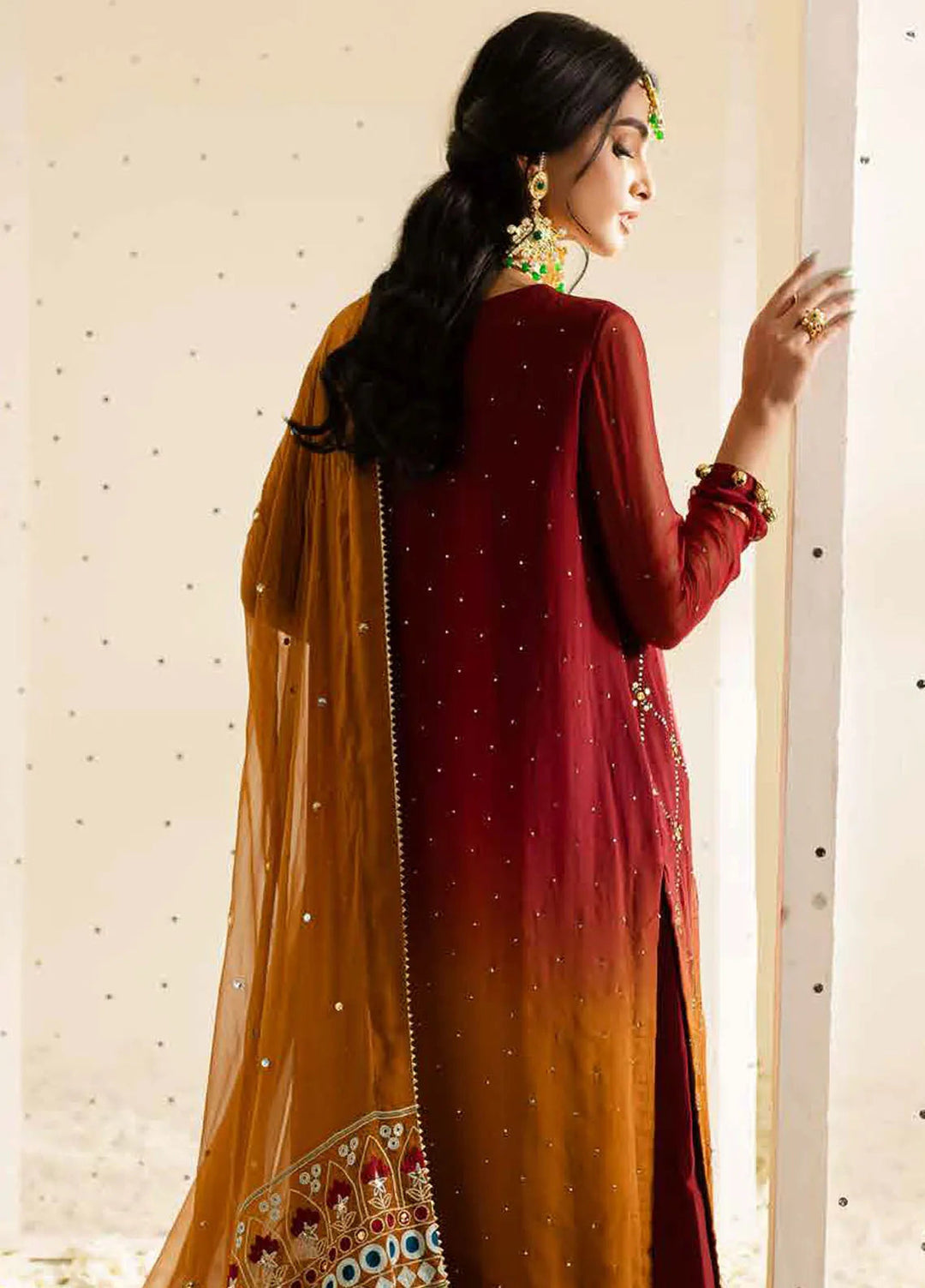 Mukeshkari by Nureh Embroidered Chiffon Suit Unstitched 4 Piece NU25MC MK-09 - Formals Collection