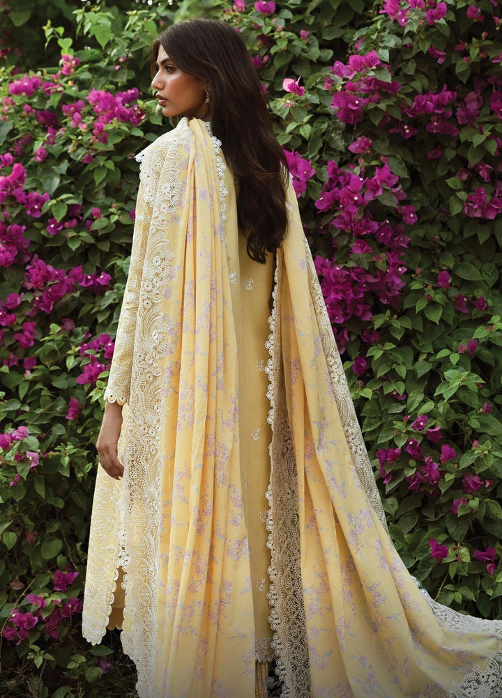 Mulaqaat by Afrozeh Embroidered Lawn Suits Unstitched 3 Piece AF25MFL D-01 Taqdeer - Summer Collection