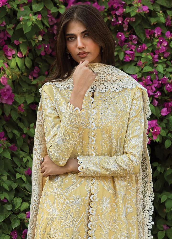 Mulaqaat by Afrozeh Embroidered Lawn Suits Unstitched 3 Piece AF25MFL D-01 Taqdeer - Summer Collection