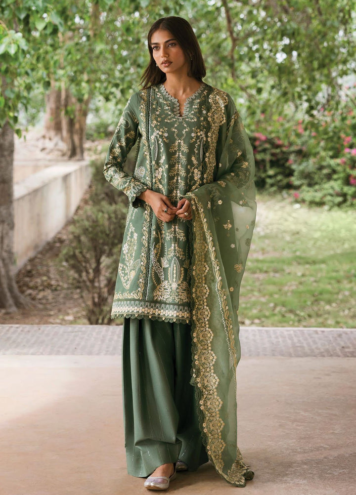 Mulaqaat by Afrozeh Embroidered Lawn Suits Unstitched 3 Piece AF25MFL D-02 Waadha - Summer Collection