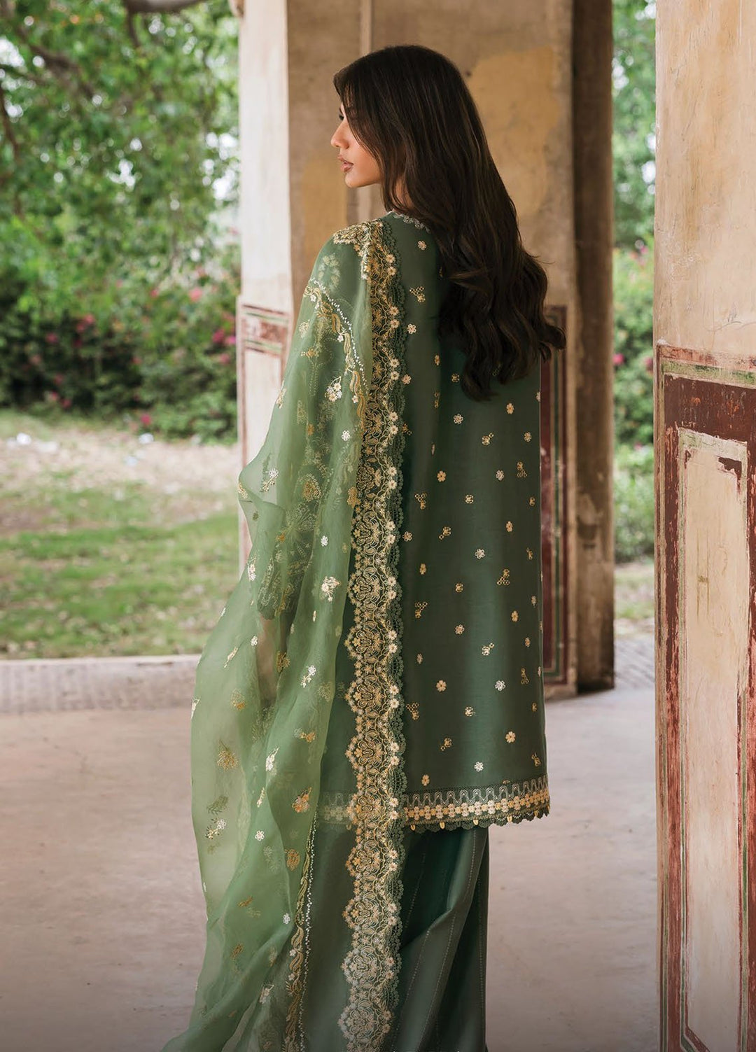 Mulaqaat by Afrozeh Embroidered Lawn Suits Unstitched 3 Piece AF25MFL D-02 Waadha - Summer Collection