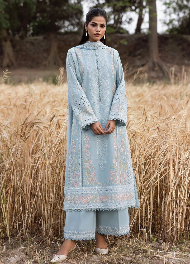 Mulaqaat by Afrozeh Embroidered Lawn Suits Unstitched 3 Piece AF25MFL D-03 Sukoon - Summer Collection