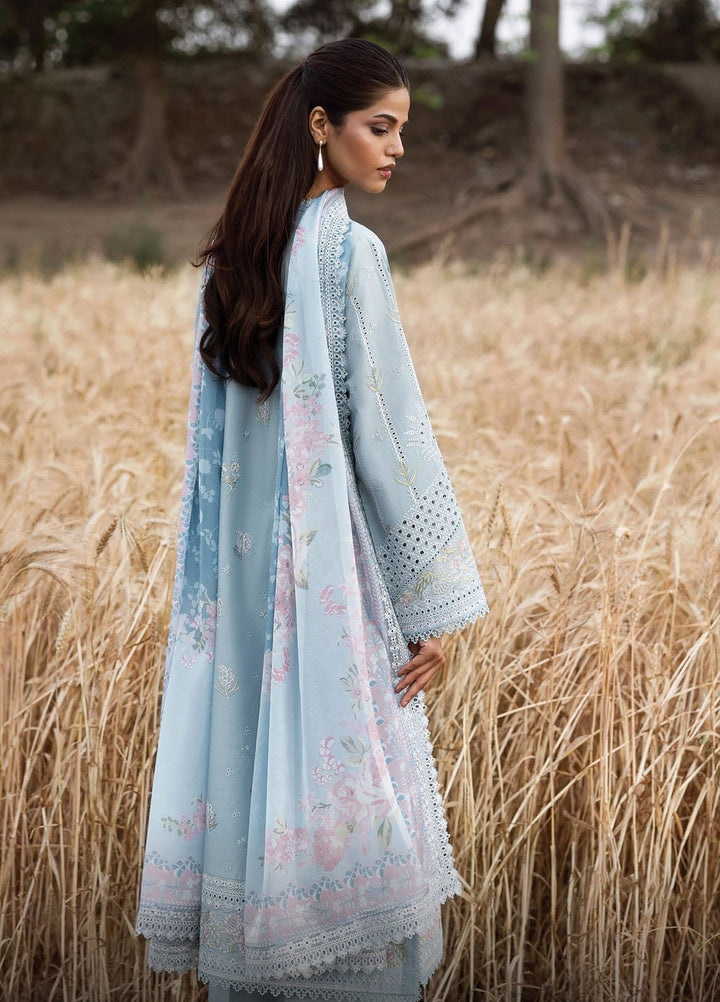 Mulaqaat by Afrozeh Embroidered Lawn Suits Unstitched 3 Piece AF25MFL D-03 Sukoon - Summer Collection