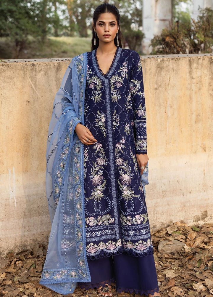 Mulaqaat by Afrozeh Embroidered Lawn Suits Unstitched 3 Piece AF25MFL D-06 Shiddaat - Summer Collection