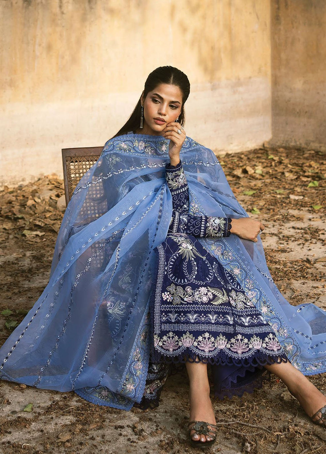 Mulaqaat by Afrozeh Embroidered Lawn Suits Unstitched 3 Piece AF25MFL D-06 Shiddaat - Summer Collection