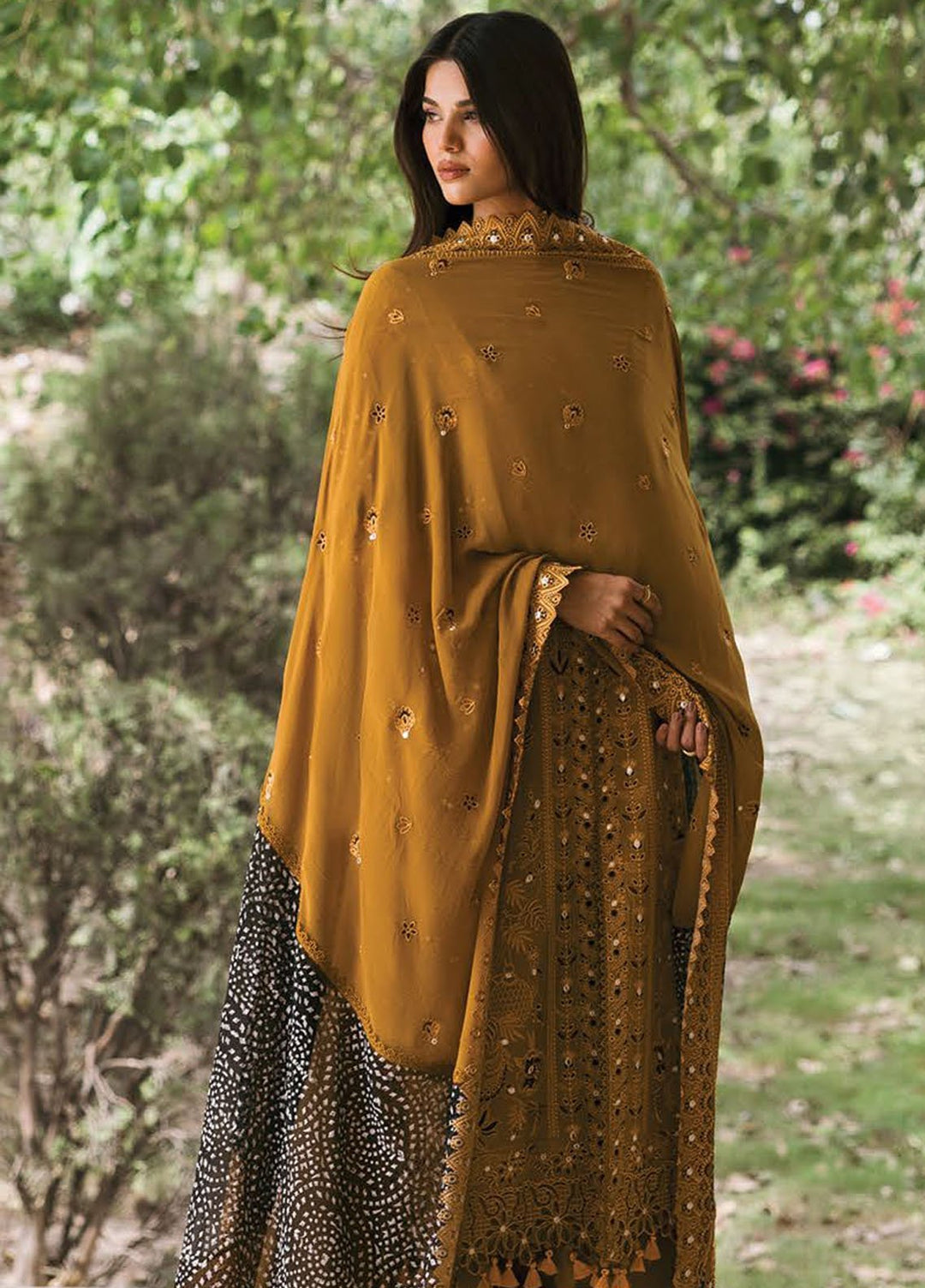 Mulaqaat by Afrozeh Embroidered Lawn Suits Unstitched 3 Piece AF25MFL D-07 Wafa - Summer Collection