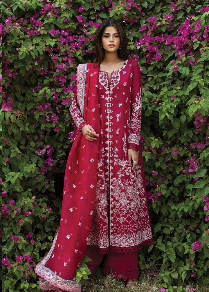 Mulaqaat by Afrozeh Embroidered Lawn Suits Unstitched 3 Piece AF25MFL D-09 Humnasheen - Summer Collection