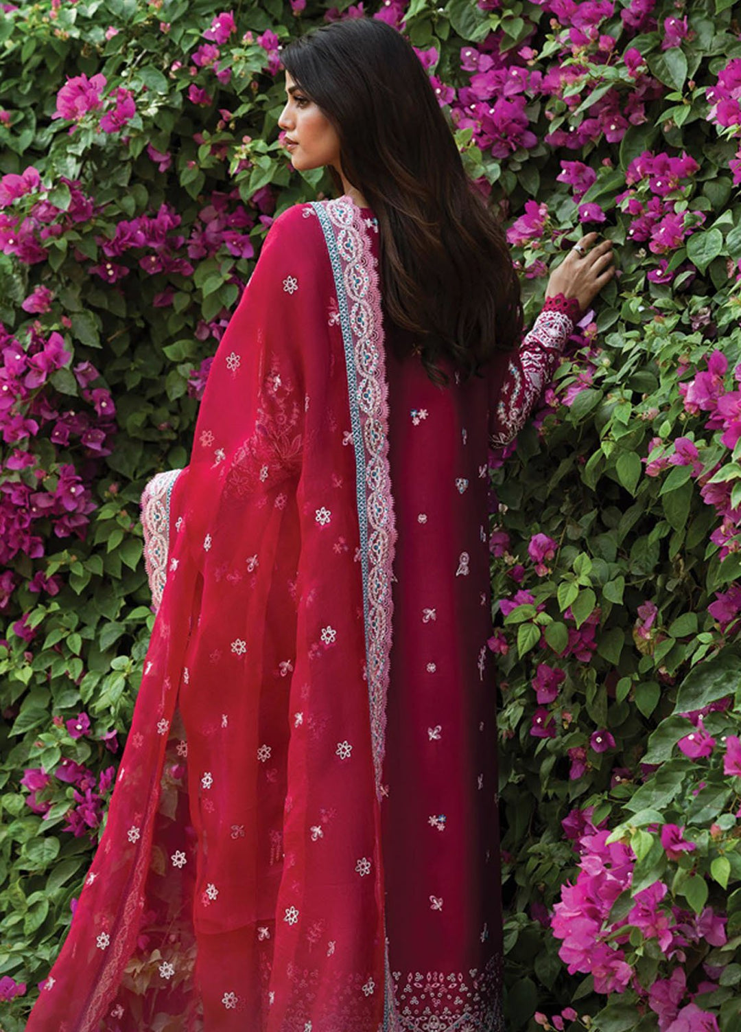Mulaqaat by Afrozeh Embroidered Lawn Suits Unstitched 3 Piece AF25MFL D-09 Humnasheen - Summer Collection