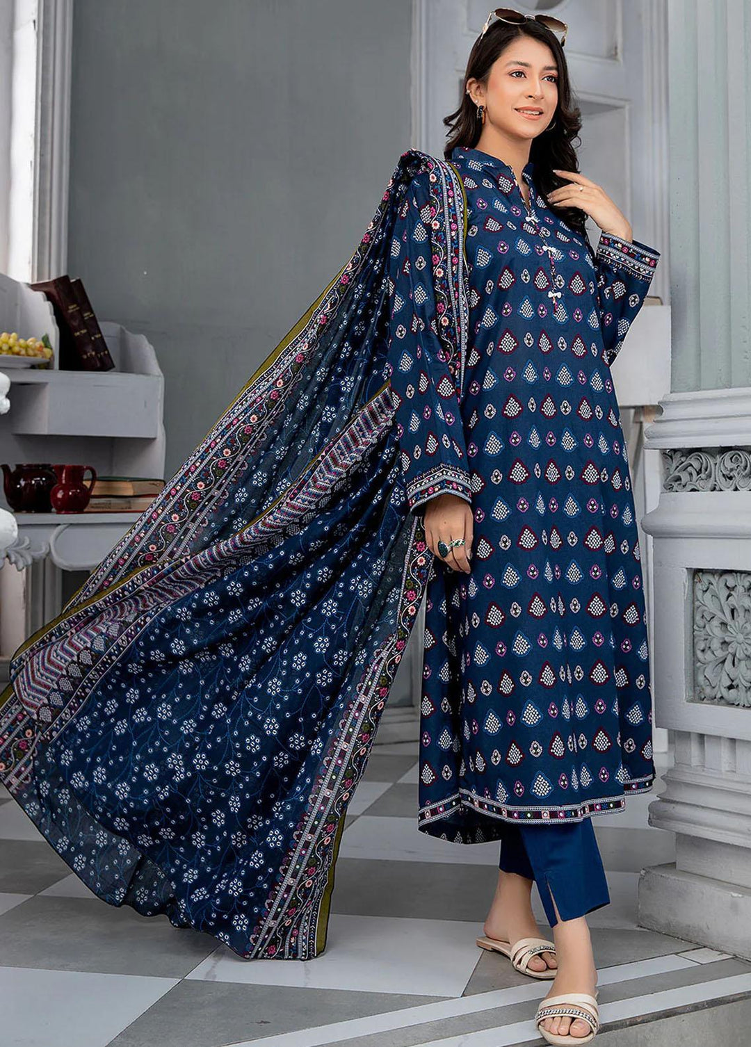 Mulberry By Safwa Printed Lawn Suits Unstitched 2 Piece SW23M MLS-04 - Summer Collection