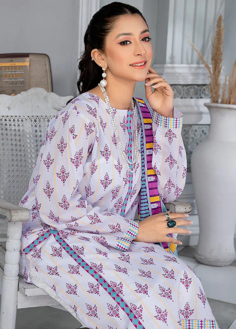 Mulberry By Safwa Printed Lawn Suits Unstitched 2 Piece SW23M MLS-06 - Summer Collection