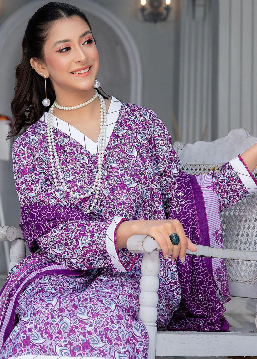 Mulberry By Safwa Printed Lawn Suits Unstitched 2 Piece SW23M MLS-09 - Summer Collection